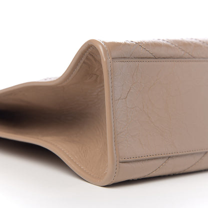 Saint Laurent Crinkled Calfskin Matelasse Monogram Niki Shoulder Bag Light Taupe 6 of 8