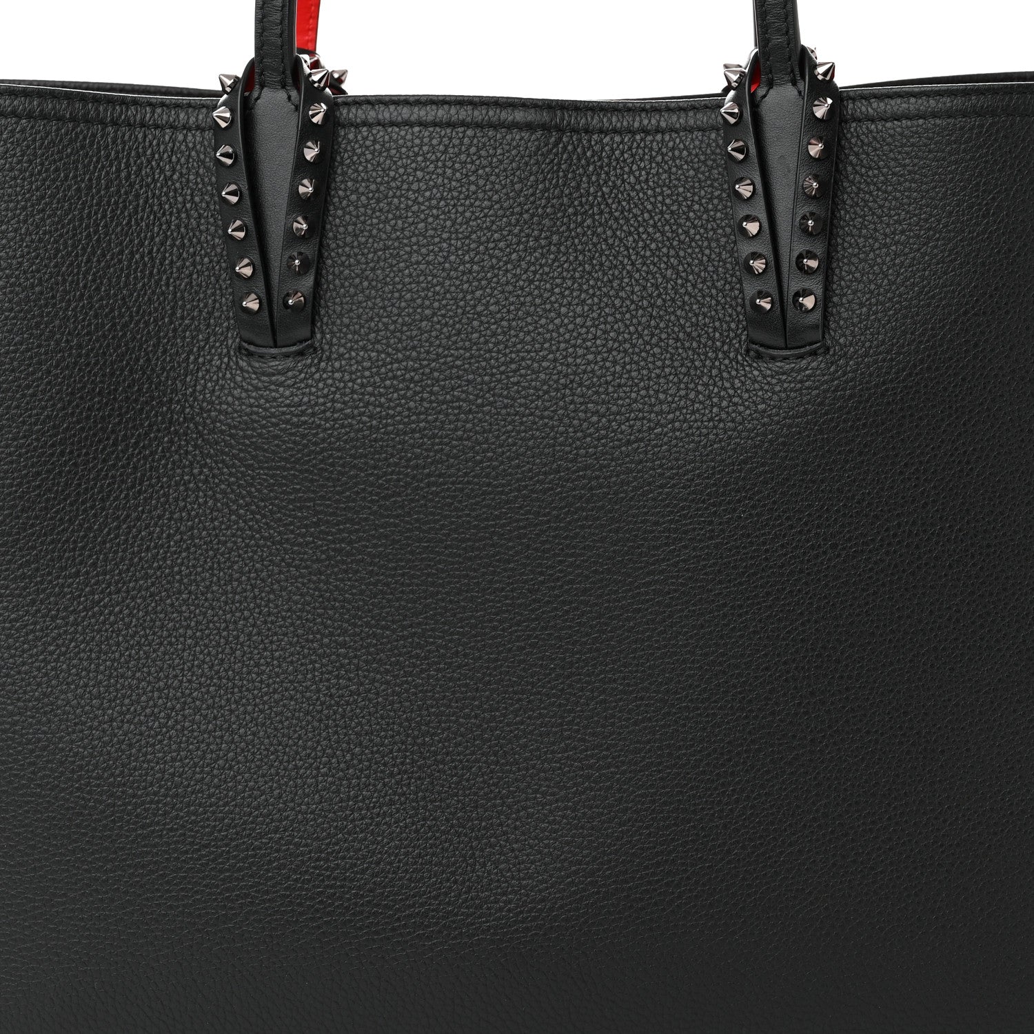 Christian Louboutin Calfskin Spikes East West Cabata Tote Black 9 of 11