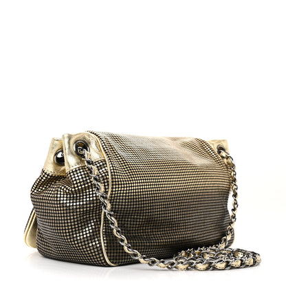 Chanel Metallic Lambskin Perforated Hollywood Accordion Flap Bag Gold 3 of 12