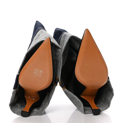 Loewe Denim Fold Over Boots 37 Black 5 of 7