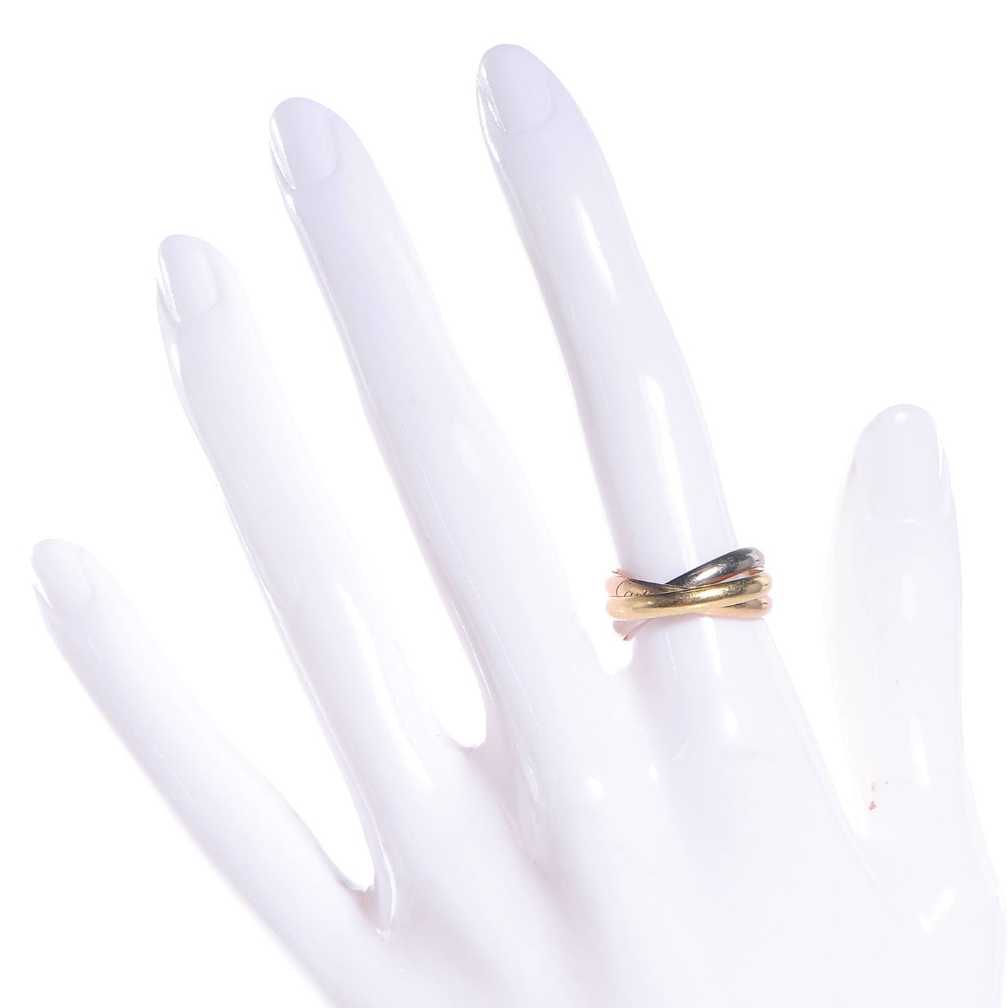18k Pink Yellow White Gold Trinity Ring 54 US 6.75