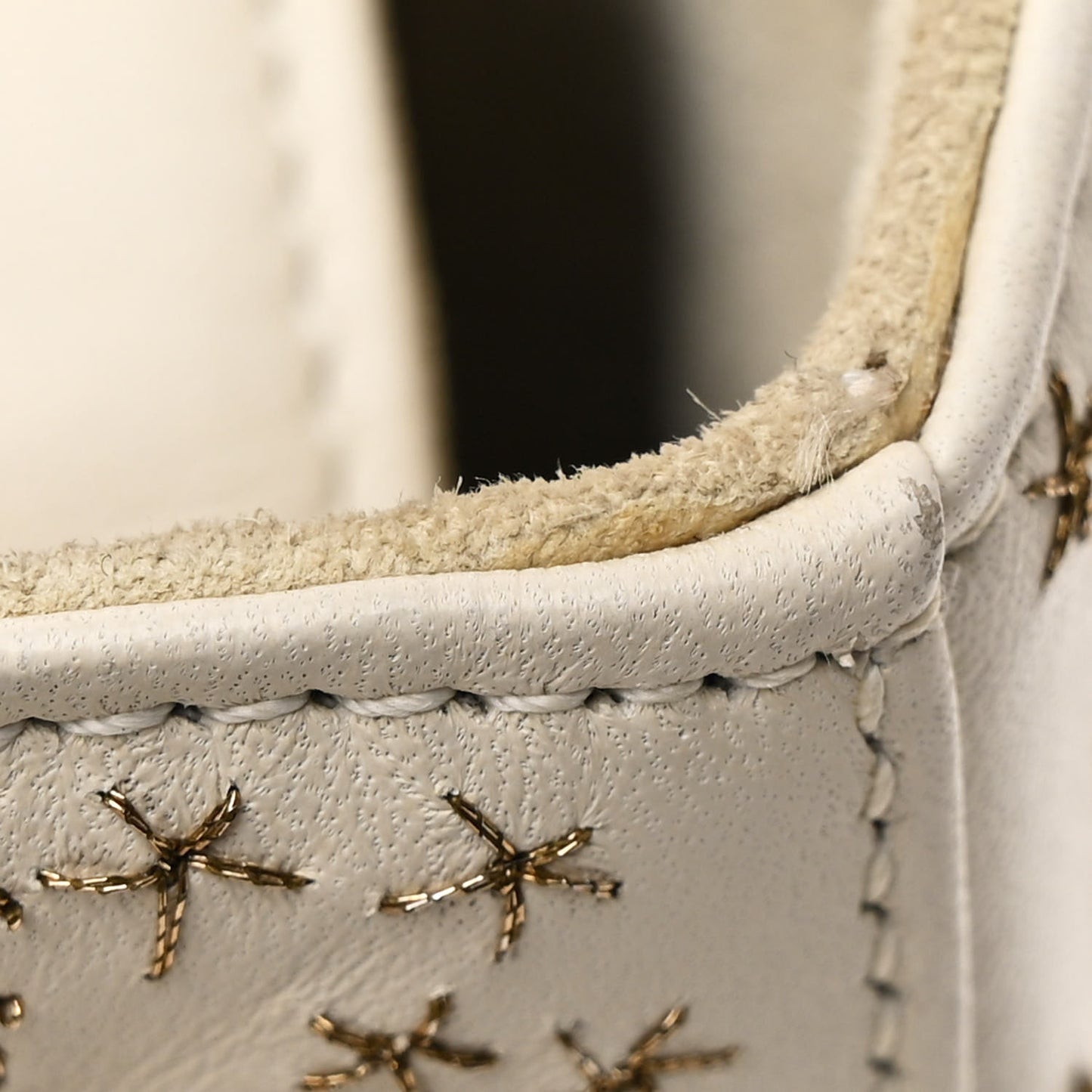 Embroidered Medium Lady Dior White Multicolor