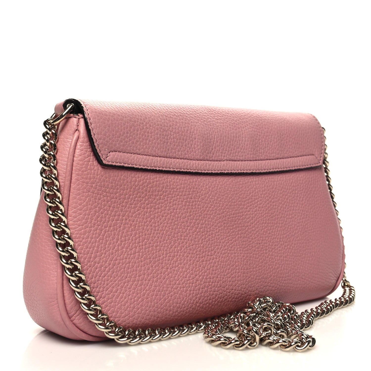 Gucci Pebbled Calfskin Medium Soho Flap Crossbody Pink 3 of 10