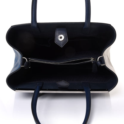 Fendi Vitello Elite Colorblock Regular 2Jours Tote Blackboard Cobalto White 6 of 13
