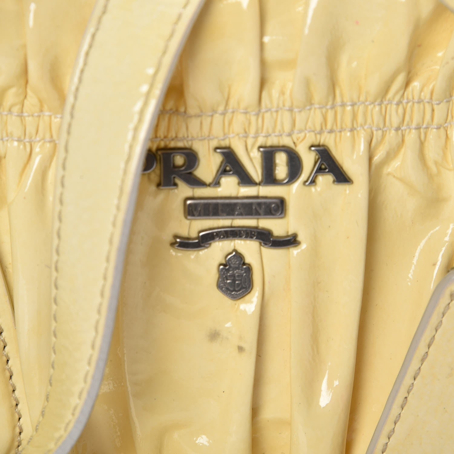 Prada Vernice Dressy Gaufre Shopping Satchel White 10 of 15