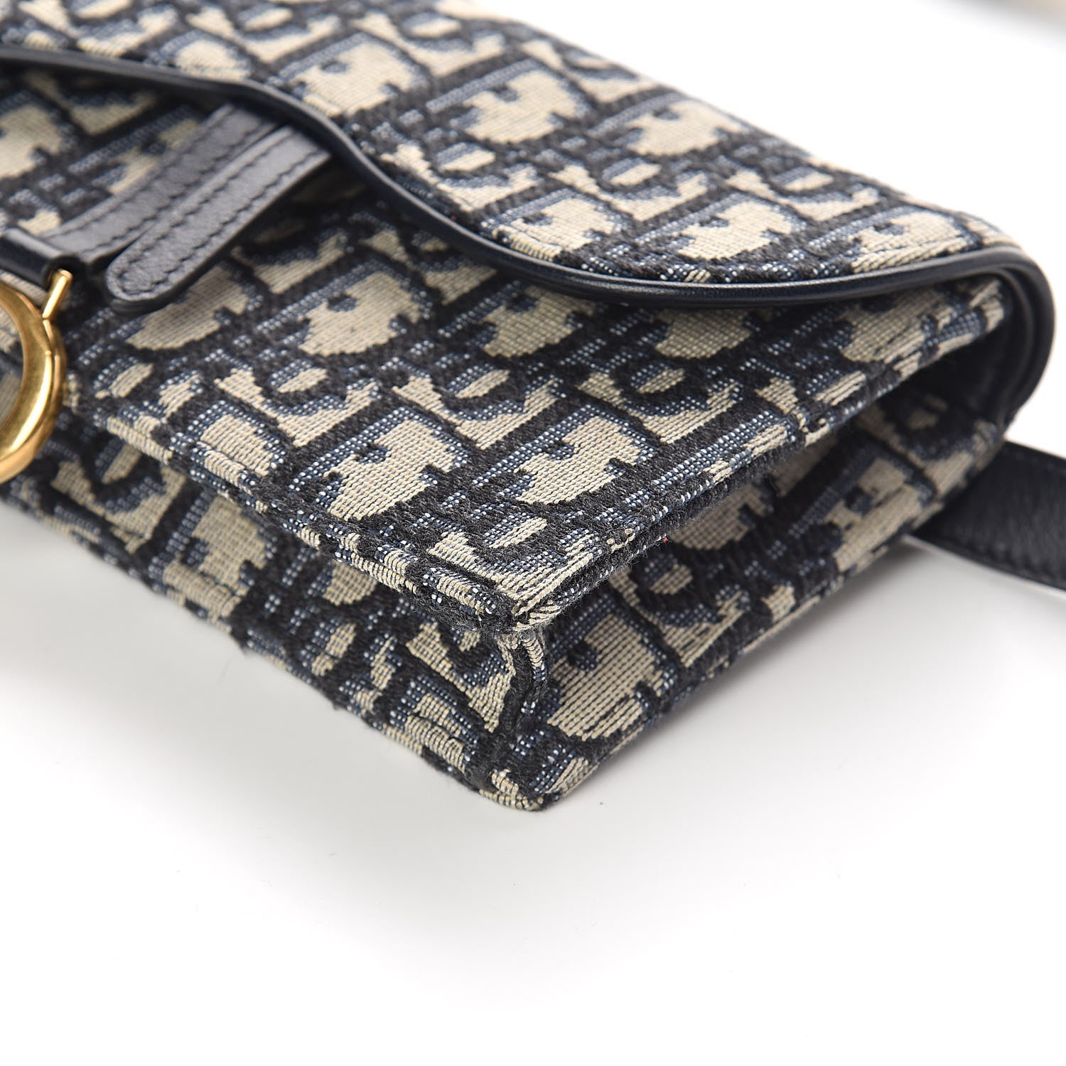 Christian Dior Oblique Saddle Belt Bag Blue 6 of 8