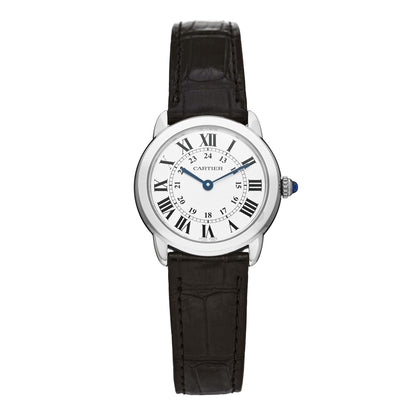 Cartier Stainless Steel Alligator 29mm Ronde Solo Quartz Watch 1 of 5