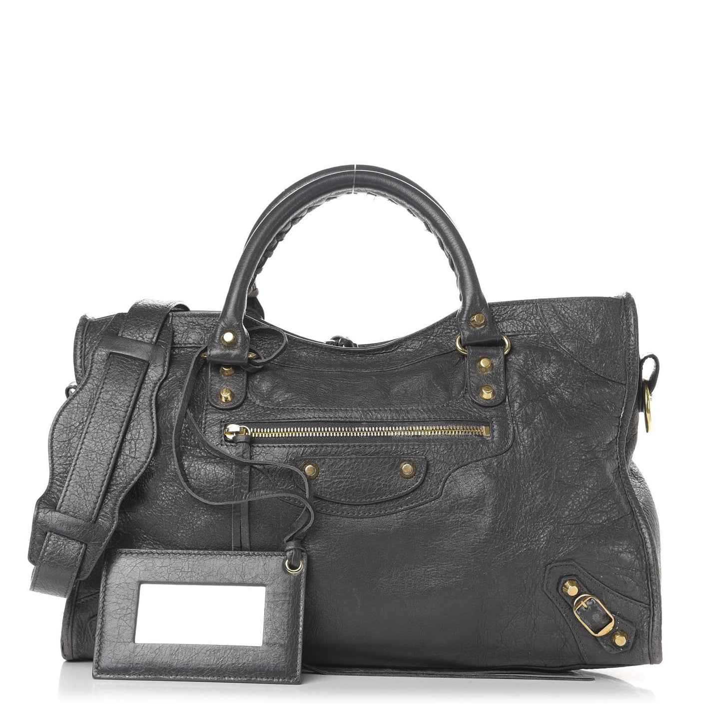 Agneau Classic Gold Hardware City Gris Fossile Anthracite