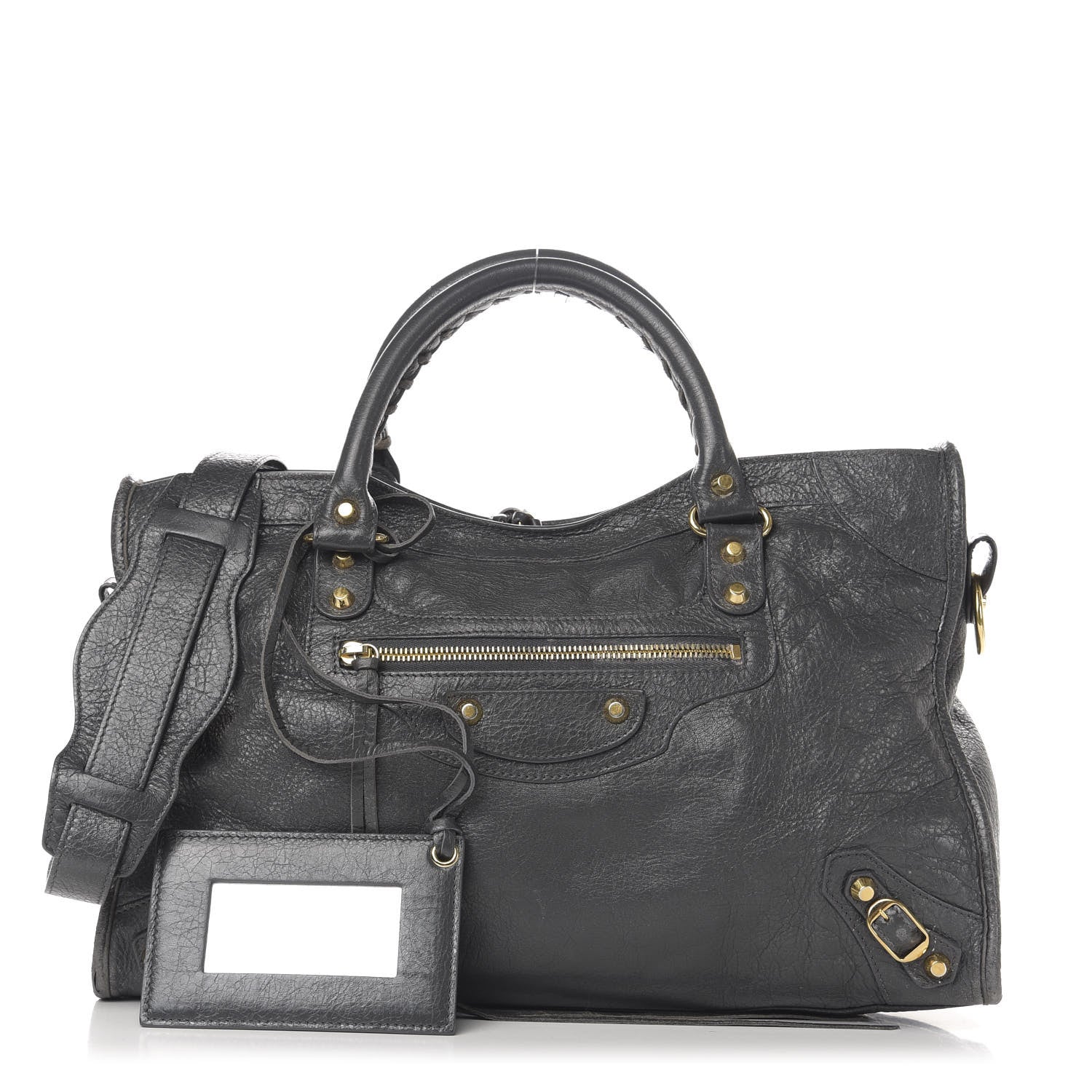Balenciaga Agneau Classic Gold Hardware City Gris Fossile Anthracite 1 of 12