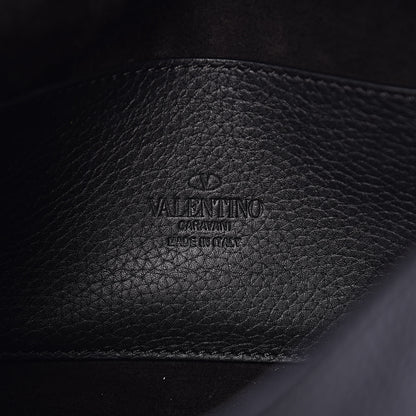 Valentino Garavani Pebbled Calfskin Medium Rockstud Flip Lock Crossbody Bag Black 6 of 8