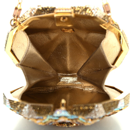 Judith Leiber Crystal Snow Flake Minaudiere Chain Clutch Multicolor 5 of 8