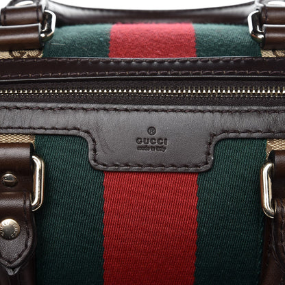 Gucci Monogram Vintage Web Medium Boston Dark Brown 11 of 11