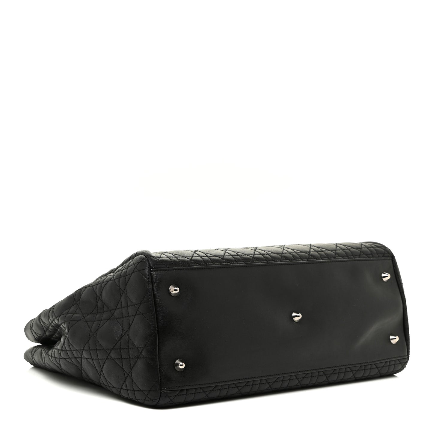 Lambskin Cannage Large Dior Soft Shopping Tote Black