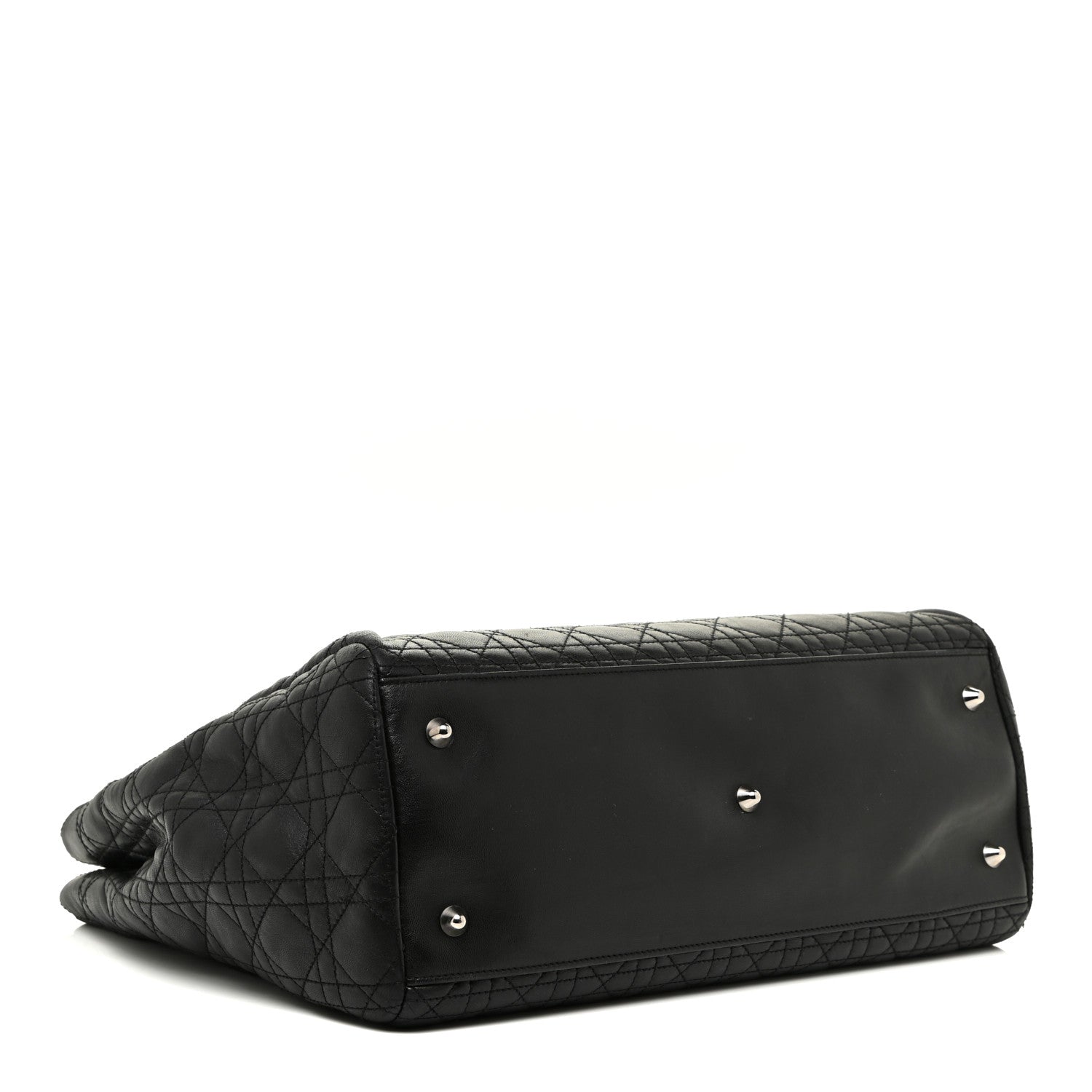 Christian Dior Lambskin Cannage Large Dior Soft Shopping Tote Black 4 of 22