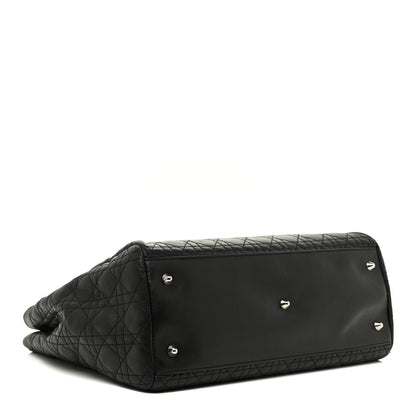 Christian Dior Lambskin Cannage Large Dior Soft Shopping Tote Black 4 of 22