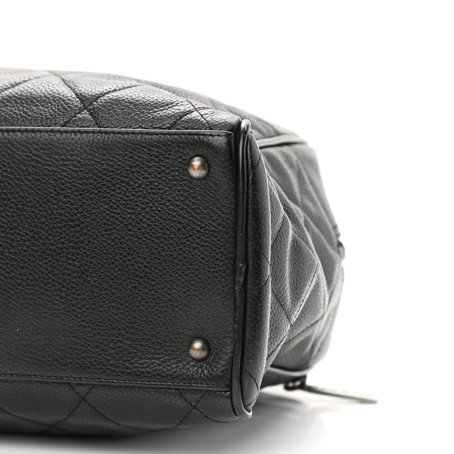Chanel Caviar Patent Quilted Large Bowler Black 10 of 13