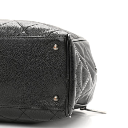 Chanel Caviar Patent Quilted Large Bowler Black 10 of 13
