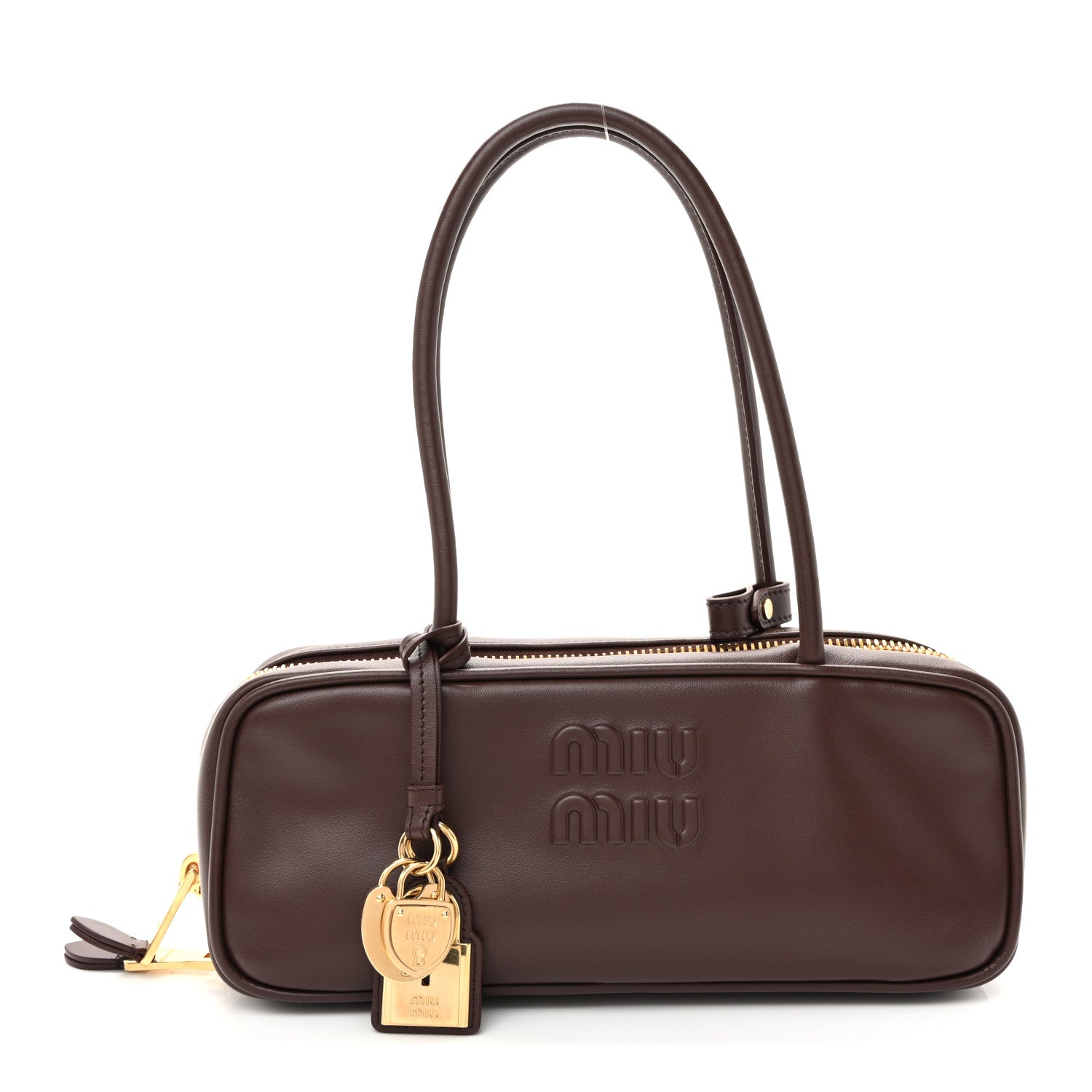 Miu Miu Nappa Small Beau Top Handle Bag Briarwood 2 of 17