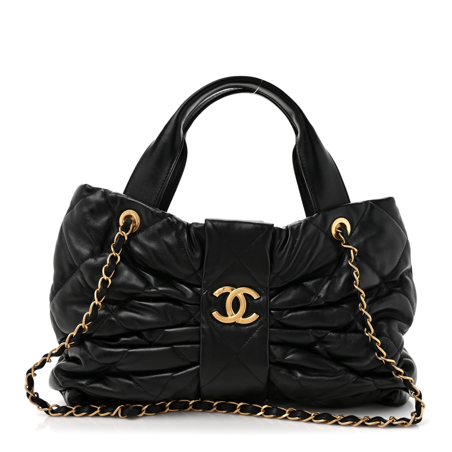 Chanel Lambskin Quilted Bow Bag Black 1 of 10