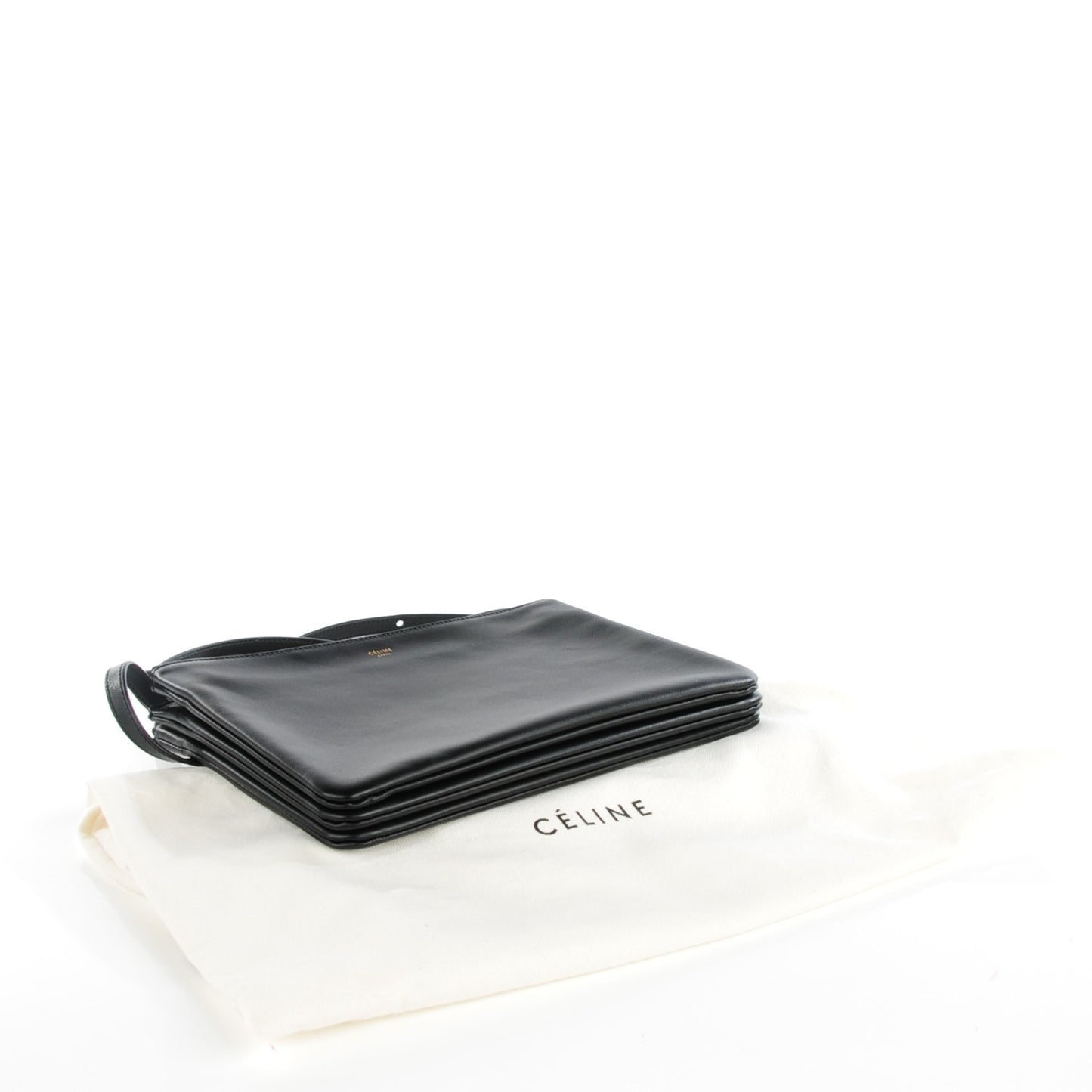Lambskin Large Trio Crossbody Bag Black