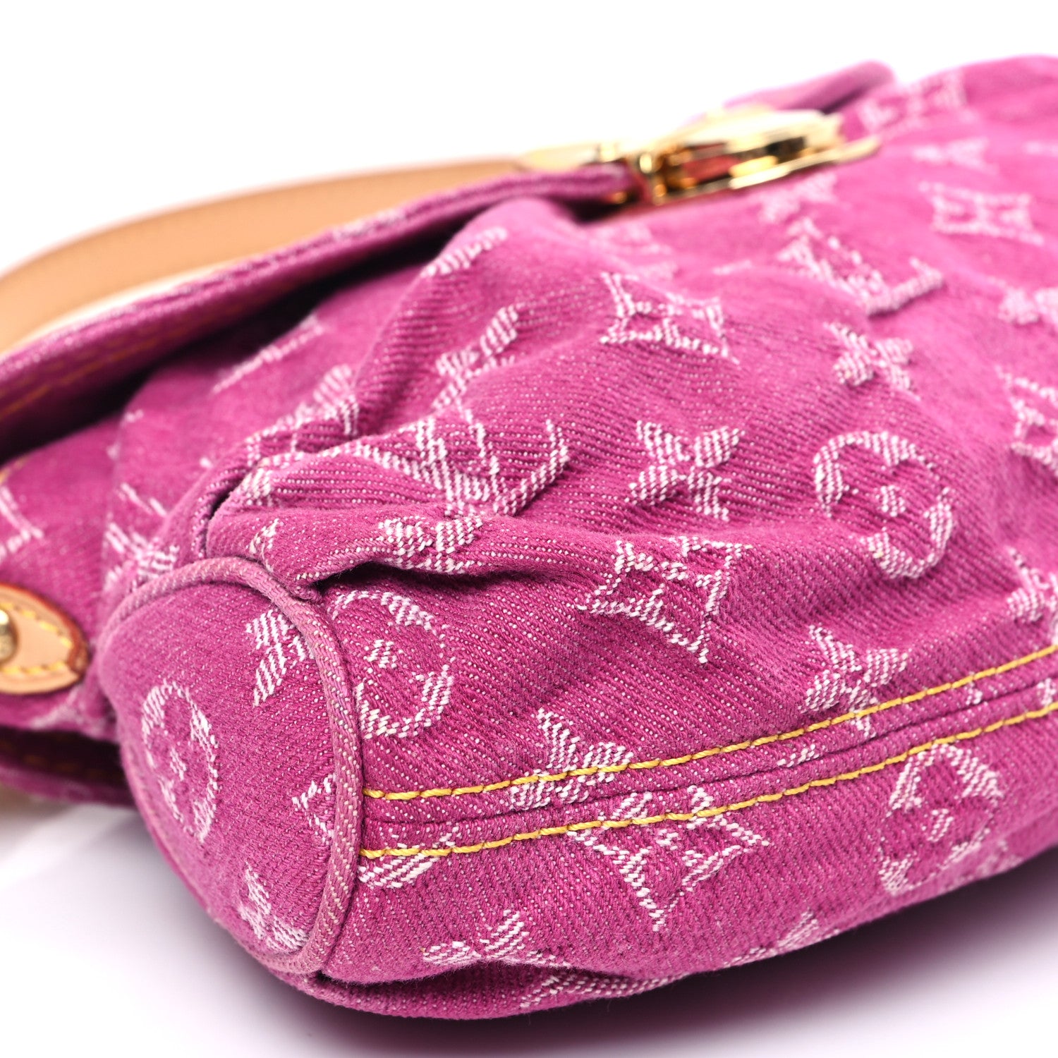 Louis Vuitton Monogram Denim Mini Pleaty Fuchsia 8 of 10