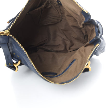 Chloe Calfskin Large Marcie Satchel Royal Navy 5 of 14