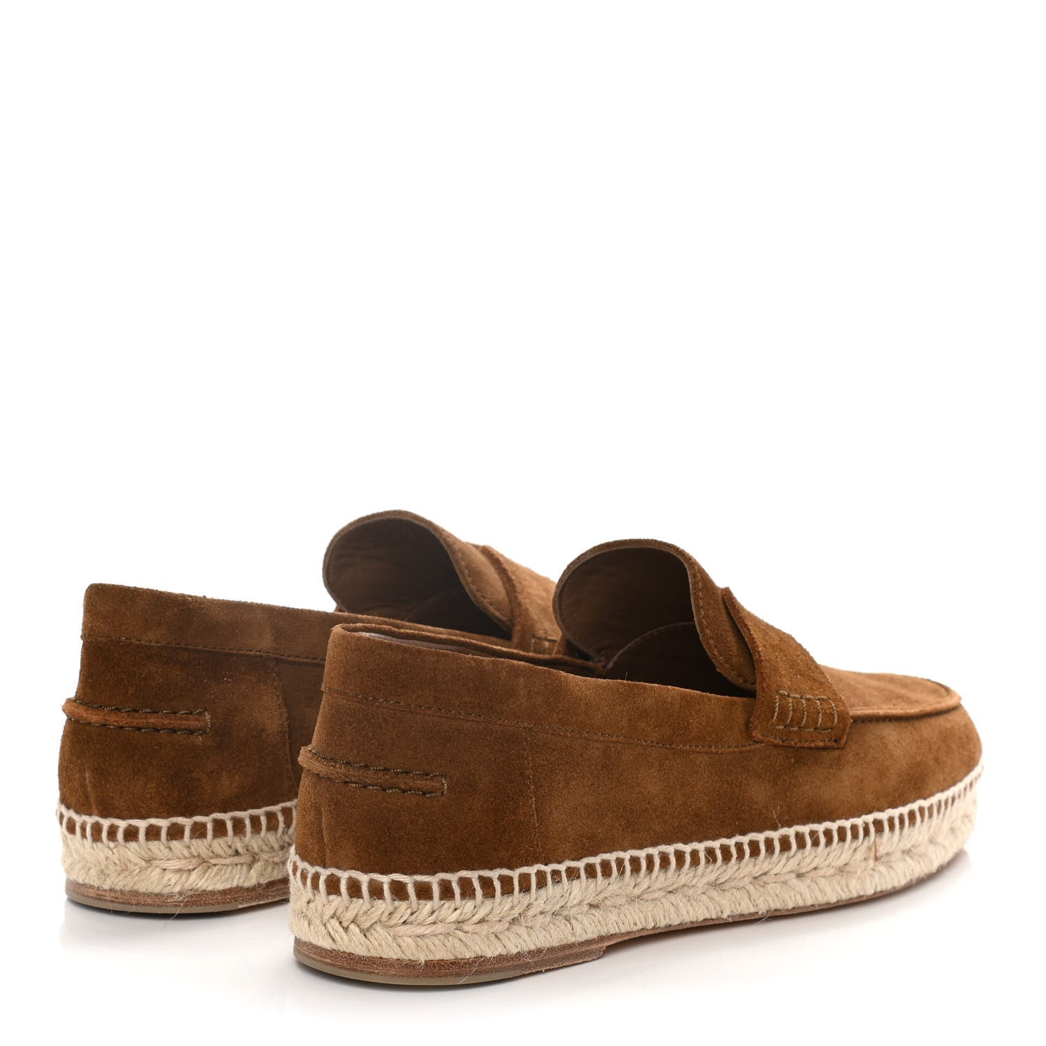 Hermes Suede Calfskin Womens Trip Espadrilles 40 Brun Fume 4 of 9