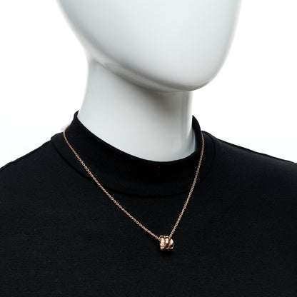 Bulgari 18K Rose Gold Diamond Serpenti Viper Demi Pave Pendant Necklace 2 of 7