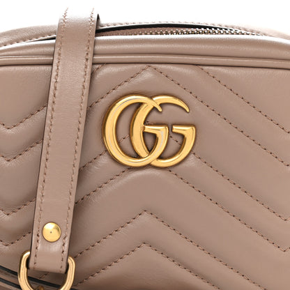 Gucci Calfskin Matelasse Mini GG Marmont Chain Shoulder Bag Porcelain Rose 8 of 11