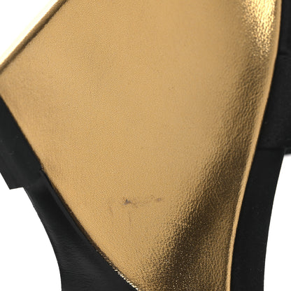 Saint Laurent Satin Salome 110 Wedge Sandals 37 Black 11 of 13