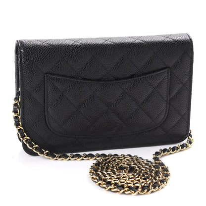 Chanel Caviar Quilted Wallet On Chain WOC Black 3 of 12