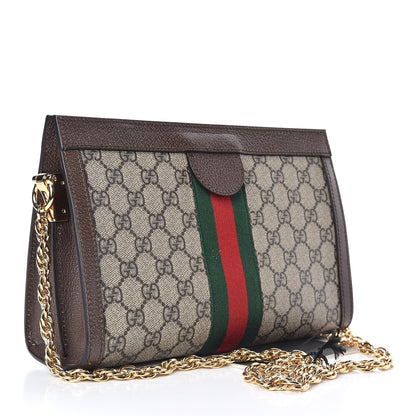 Gucci GG Supreme Monogram Web Small Ophidia Chain Shoulder Bag Brown 3 of 10