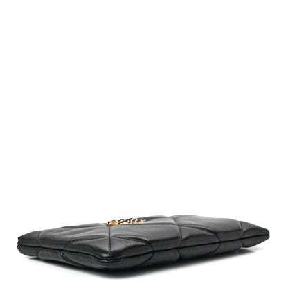 Chanel Shiny Goatskin Quilted Small Chanel 19 Pouch Black 4 of 12