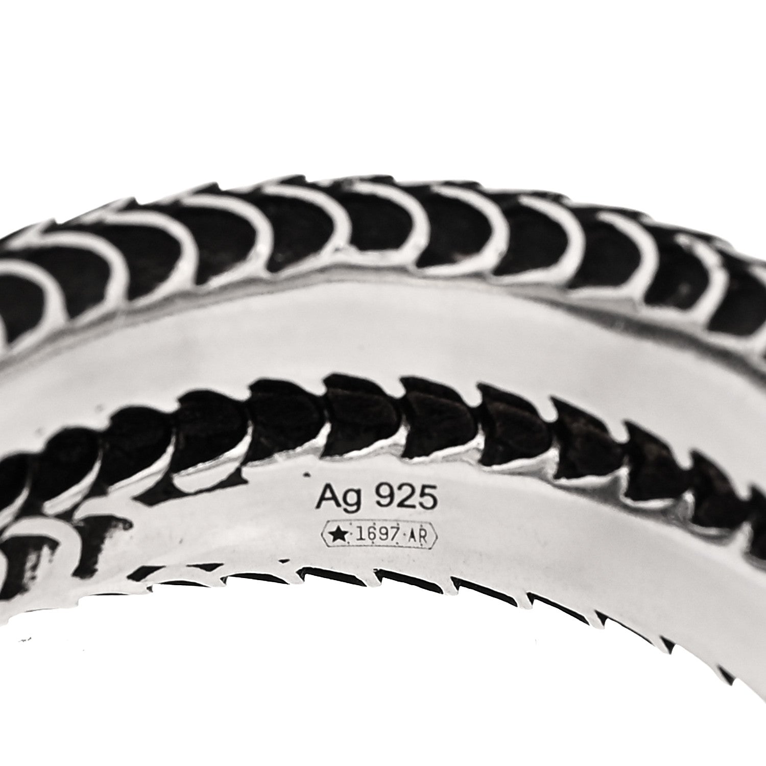 Gucci Sterling Silver Gucci Garden Snake Ring 57 8 5 of 6