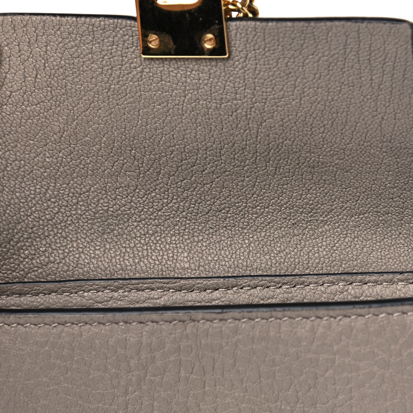 Grained Lambskin Drew Square Wallet Motty Grey