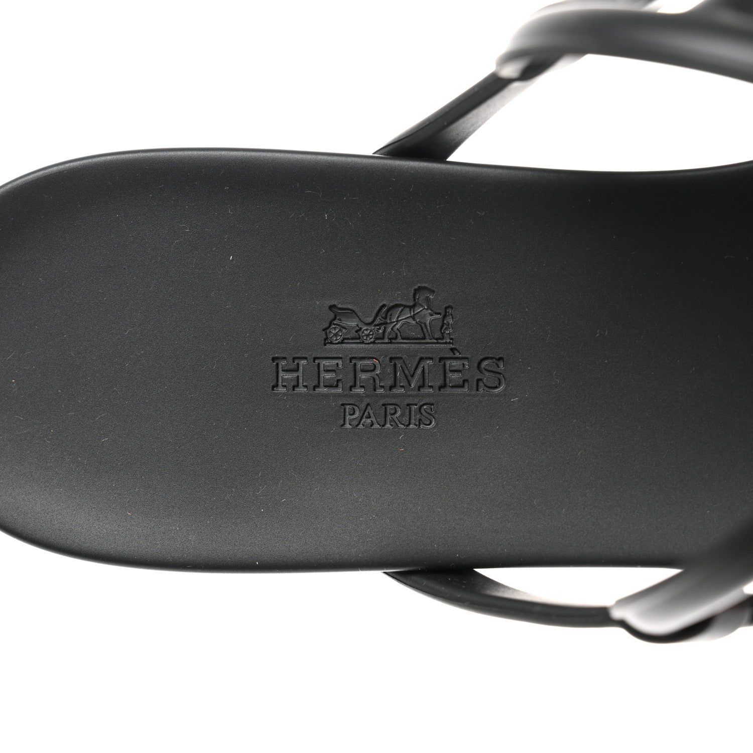 Hermes Rubber Womens Egerie Sandals 38 Black 7 of 9