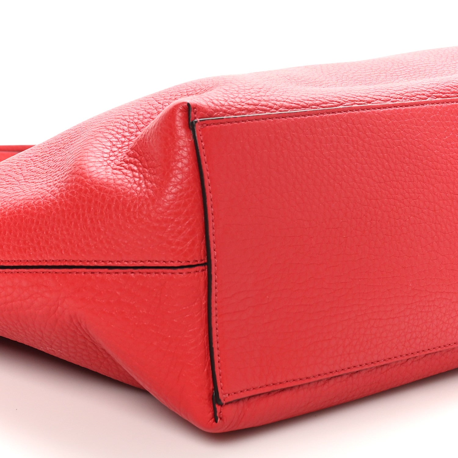 Valentino Garavani Grained Calfskin Rockstud Shoulder Tote  Rouge Pur 8 of 9