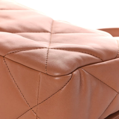 Chanel Lambskin Quilted Large Chanel 19 Flap Brown 13 of 15