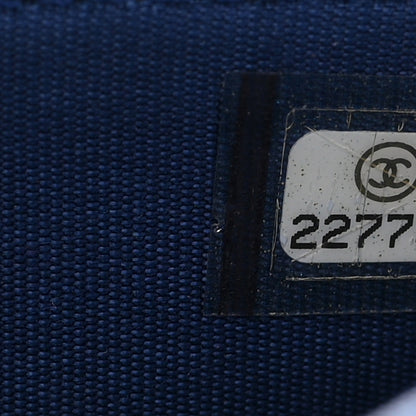 Chanel Caviar Quilted Boy Wallet On Chain WOC Dark Blue 7 of 11