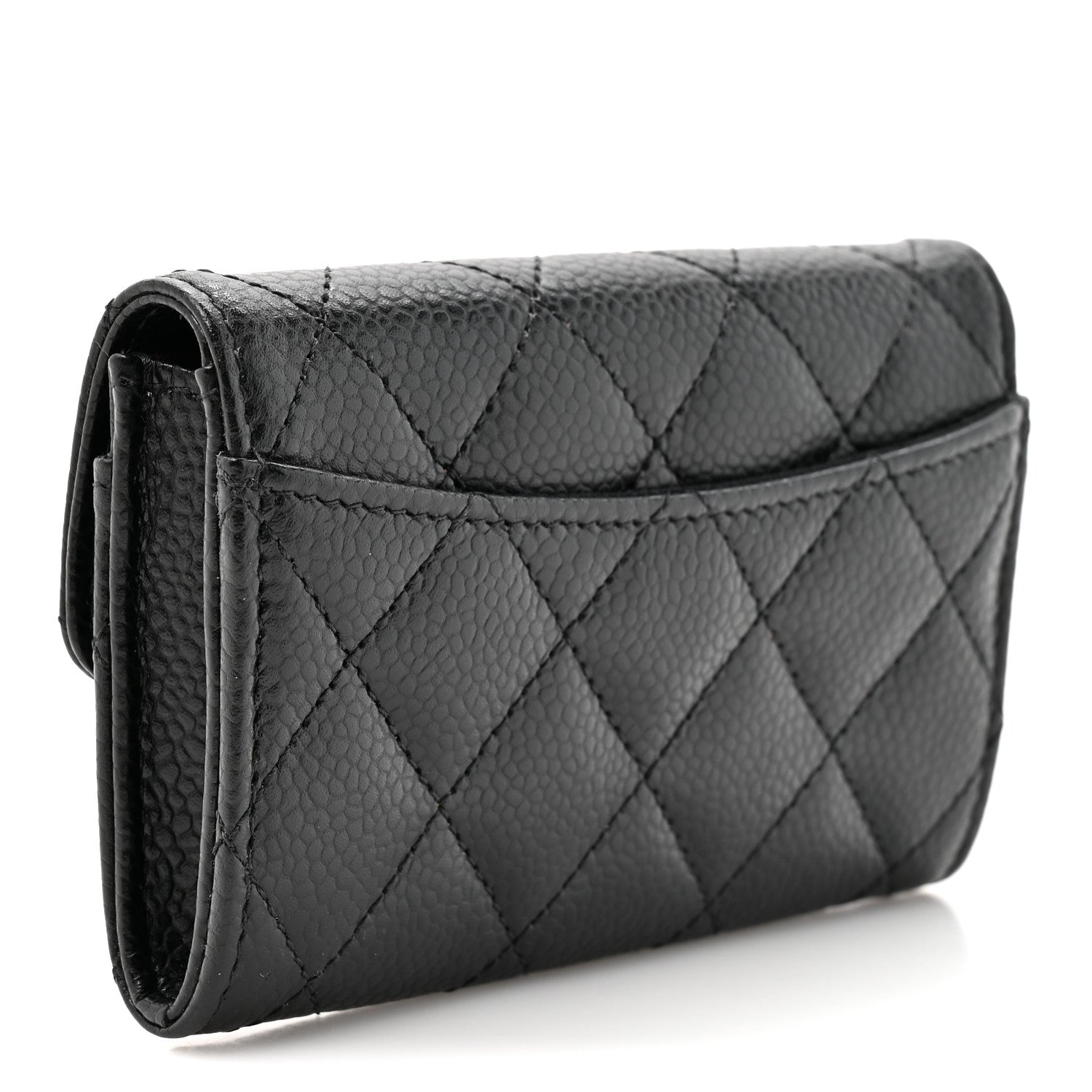 Chanel Caviar Quilted Flap Card Holder Black 3 of 8