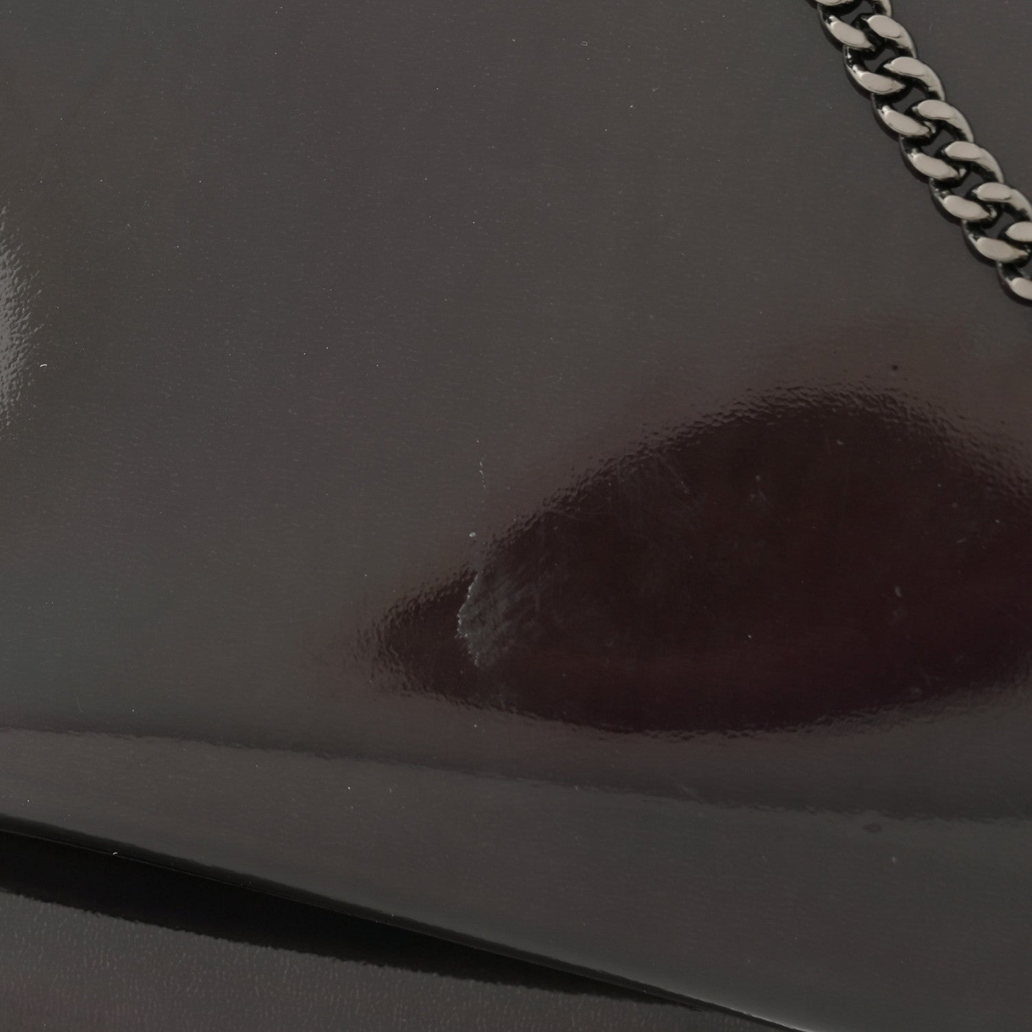 Christian Louboutin Metallic Patent Psychic Small Loubi Twist Zip Chain Clutch Bag Studio Black 11 of 11