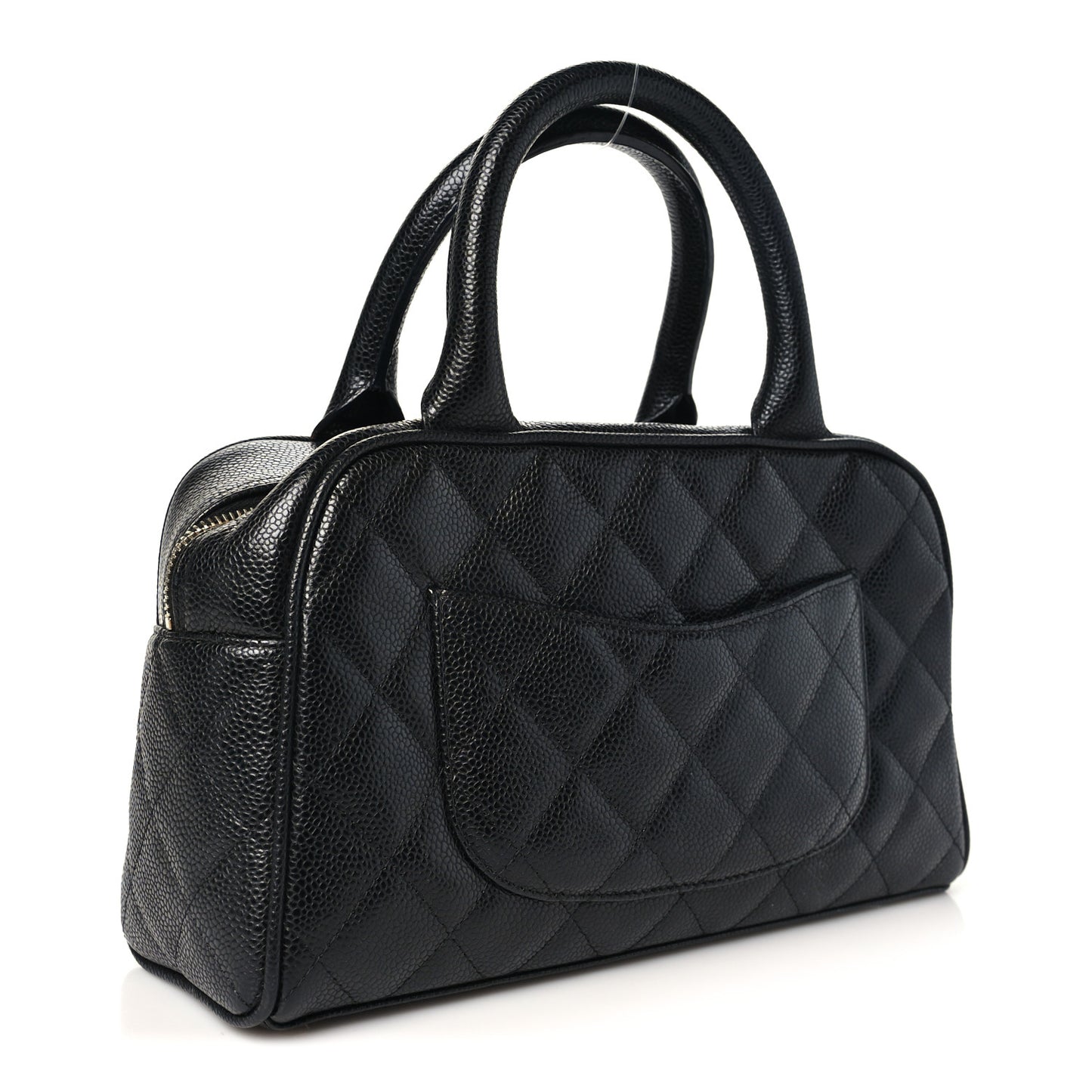 Caviar Quilted Small Bowler Black