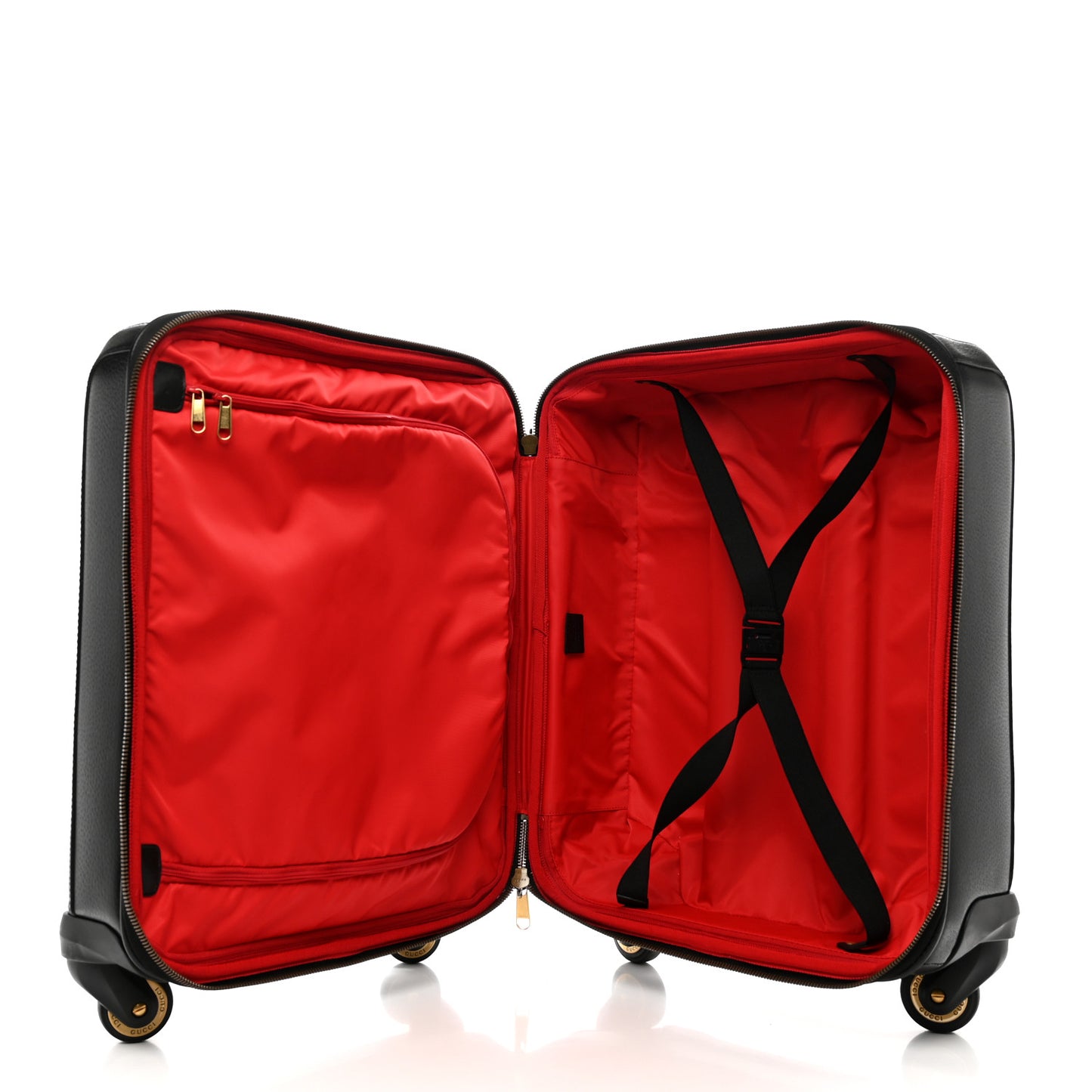 Dollar Calfskin Small Carry-On Trolley Black