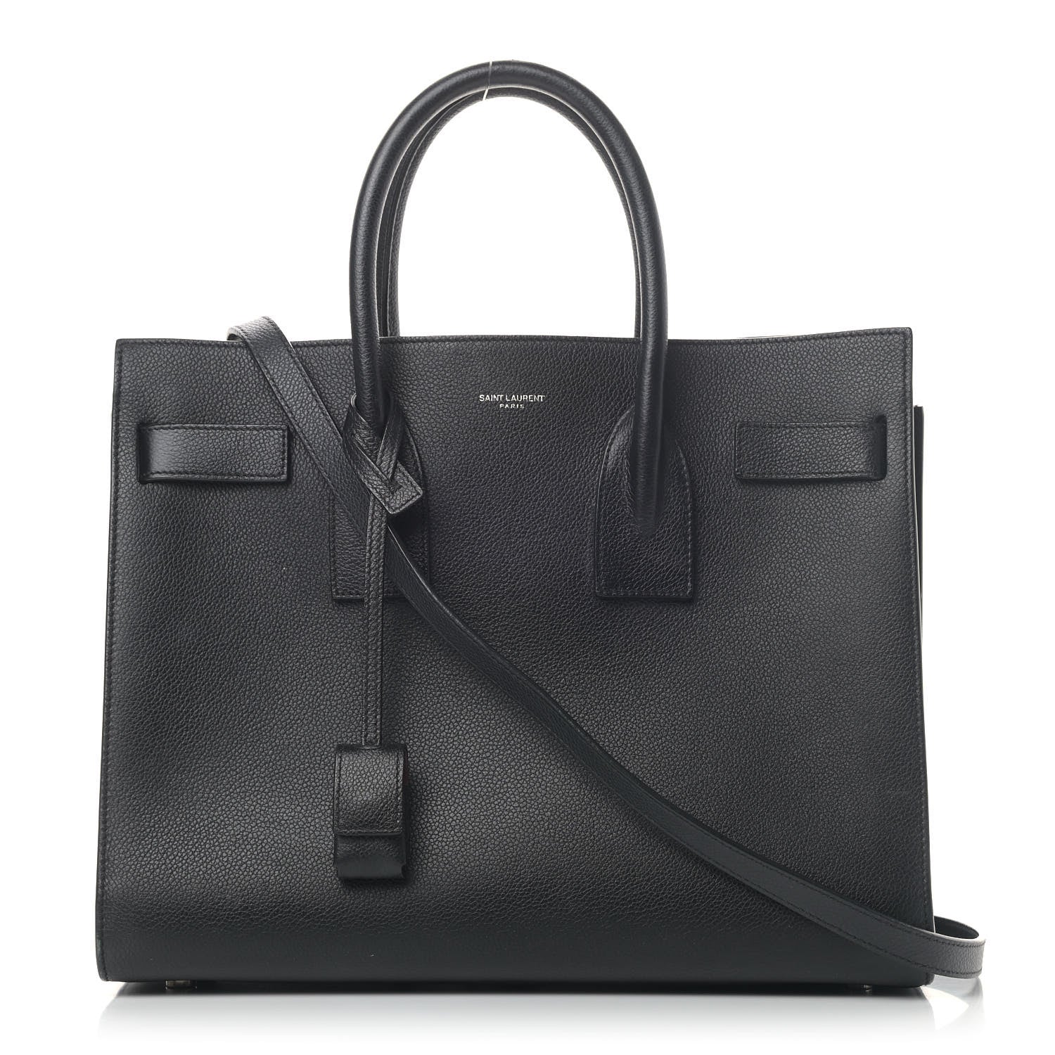 Saint Laurent Calfskin Small Sac De Jour Black Fuchsia 1 of 8