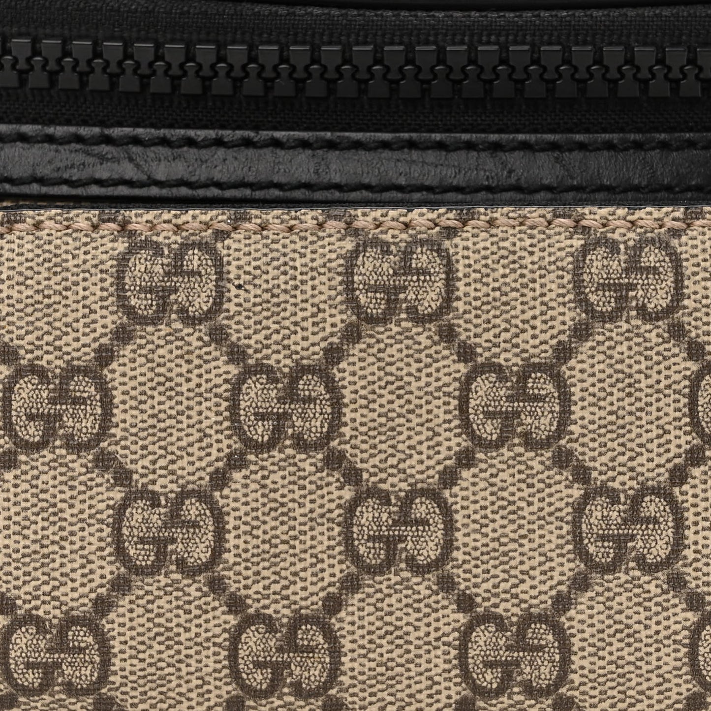 GG Supreme Monogram Belt Bag Black