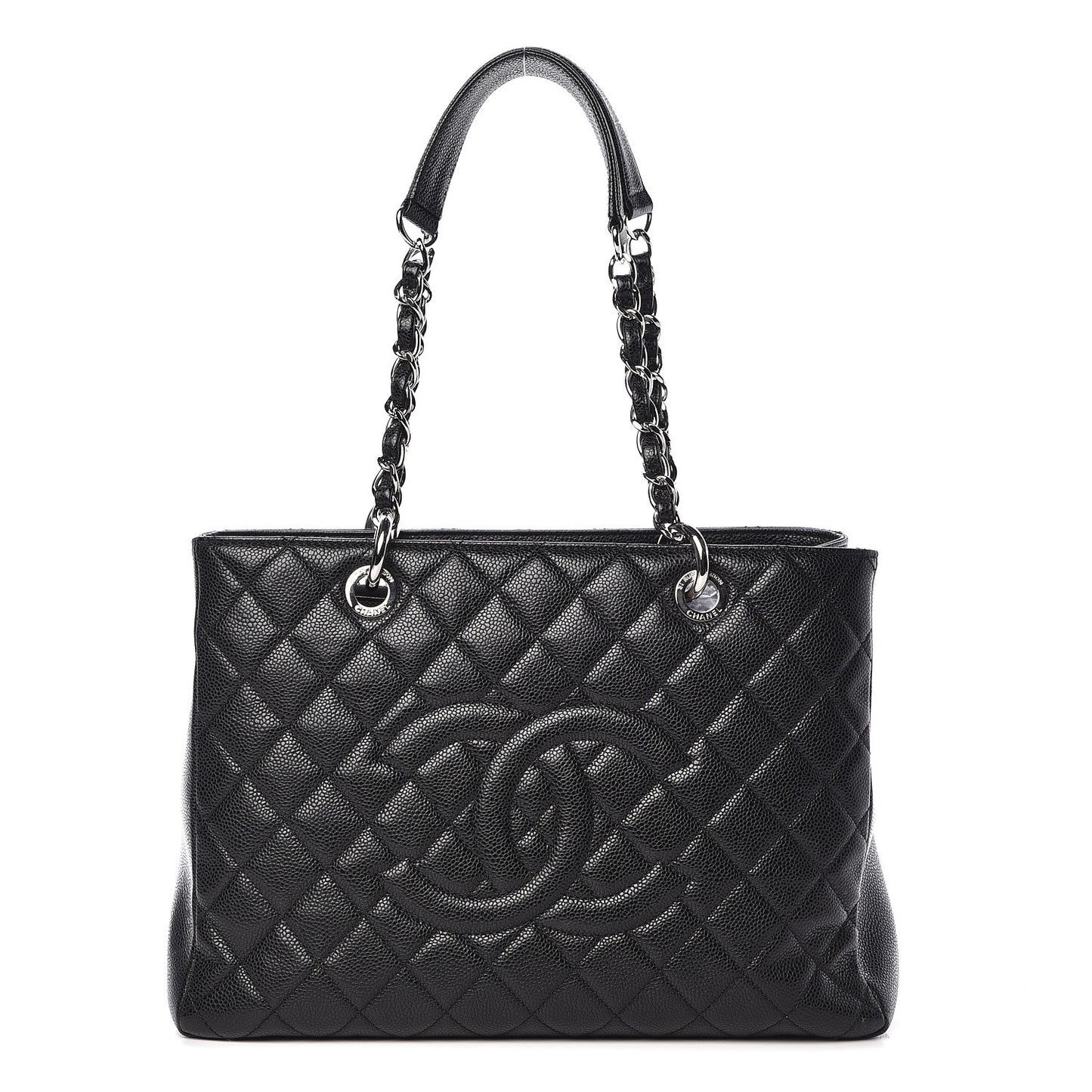 Caviar Quilted Grand Shopping Tote GST Black