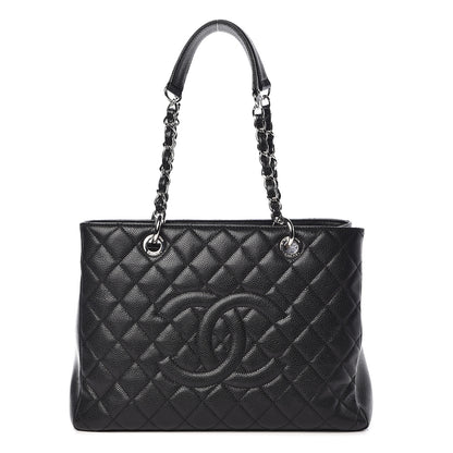 Chanel Caviar Quilted Grand Shopping Tote GST Black 1 of 12