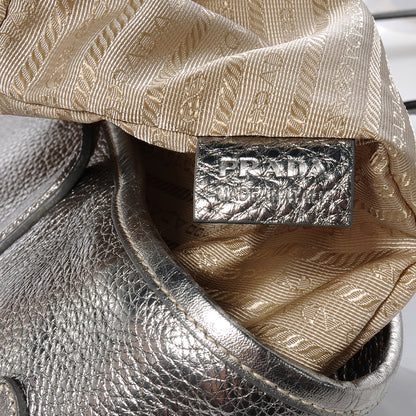Prada Vitello Daino Shopping Tote Acciaio 8 of 9