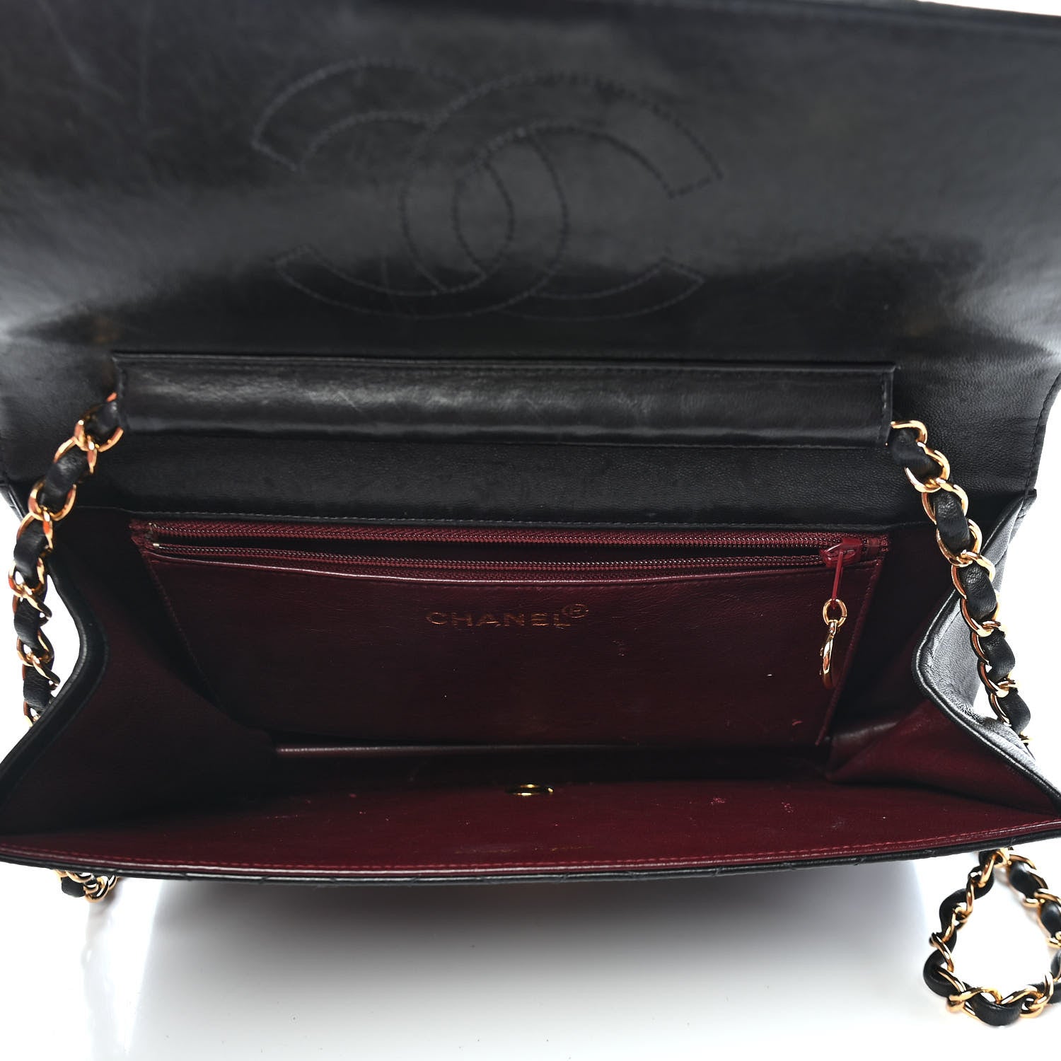 Chanel Lambskin Quilted Medium Single Flap Black 4 of 8