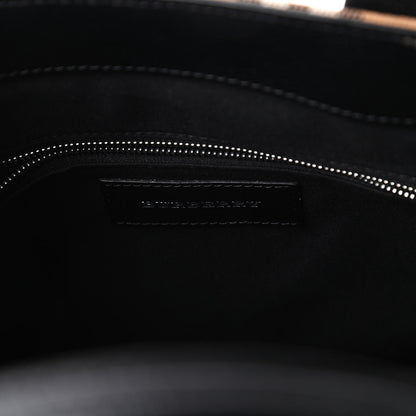 Burberry Goatskin Vintage Check Medium Banner Tote Black 8 of 10